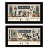 Set Of Two Farm Fresh 2 Black Framed Print Wall Art - Homeroots - Flyclothing LLC