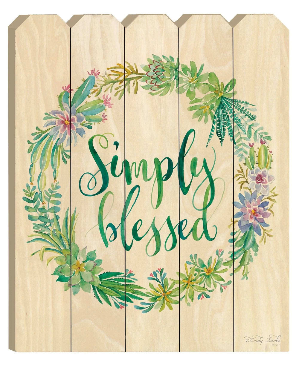 Simply Blessed Unframed Print Wall Art - Homeroots - Flyclothing LLC