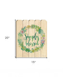 Simply Blessed Unframed Print Wall Art - Homeroots - Flyclothing LLC