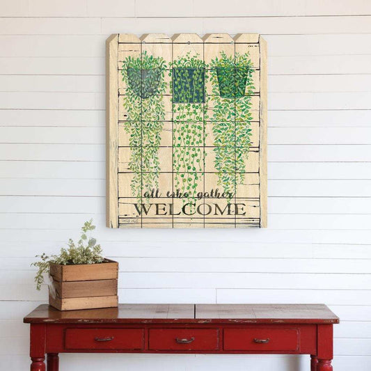 Ivy Welcome Unframed Print Wall Art - Homeroots - Flyclothing LLC
