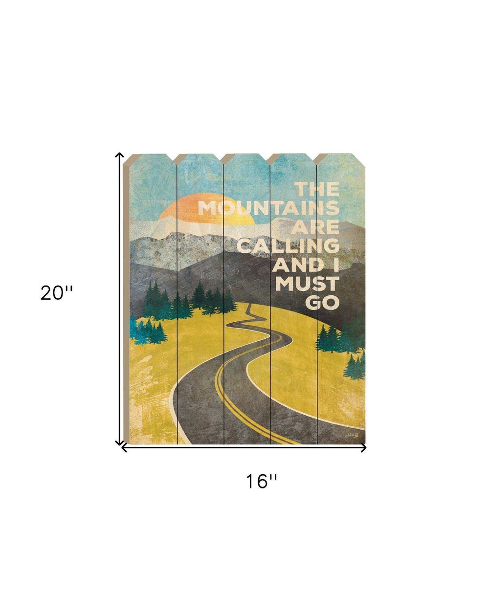 The Mountains are Calling Unframed Print Wall Art - Homeroots - Flyclothing LLC