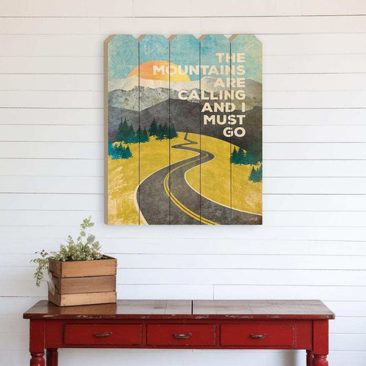 The Mountains are Calling Unframed Print Wall Art - Homeroots - Flyclothing LLC
