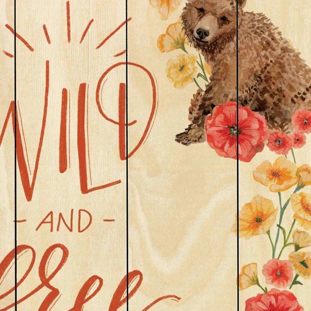 Wild and Free Wreath Unframed Print Wall Art - Homeroots - Flyclothing LLC
