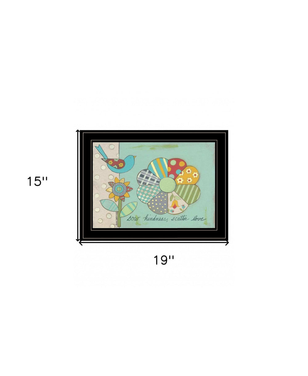 Sow Kindness Scatter Love 2 Black Framed Print Wall Art - Homeroots - Flyclothing LLC