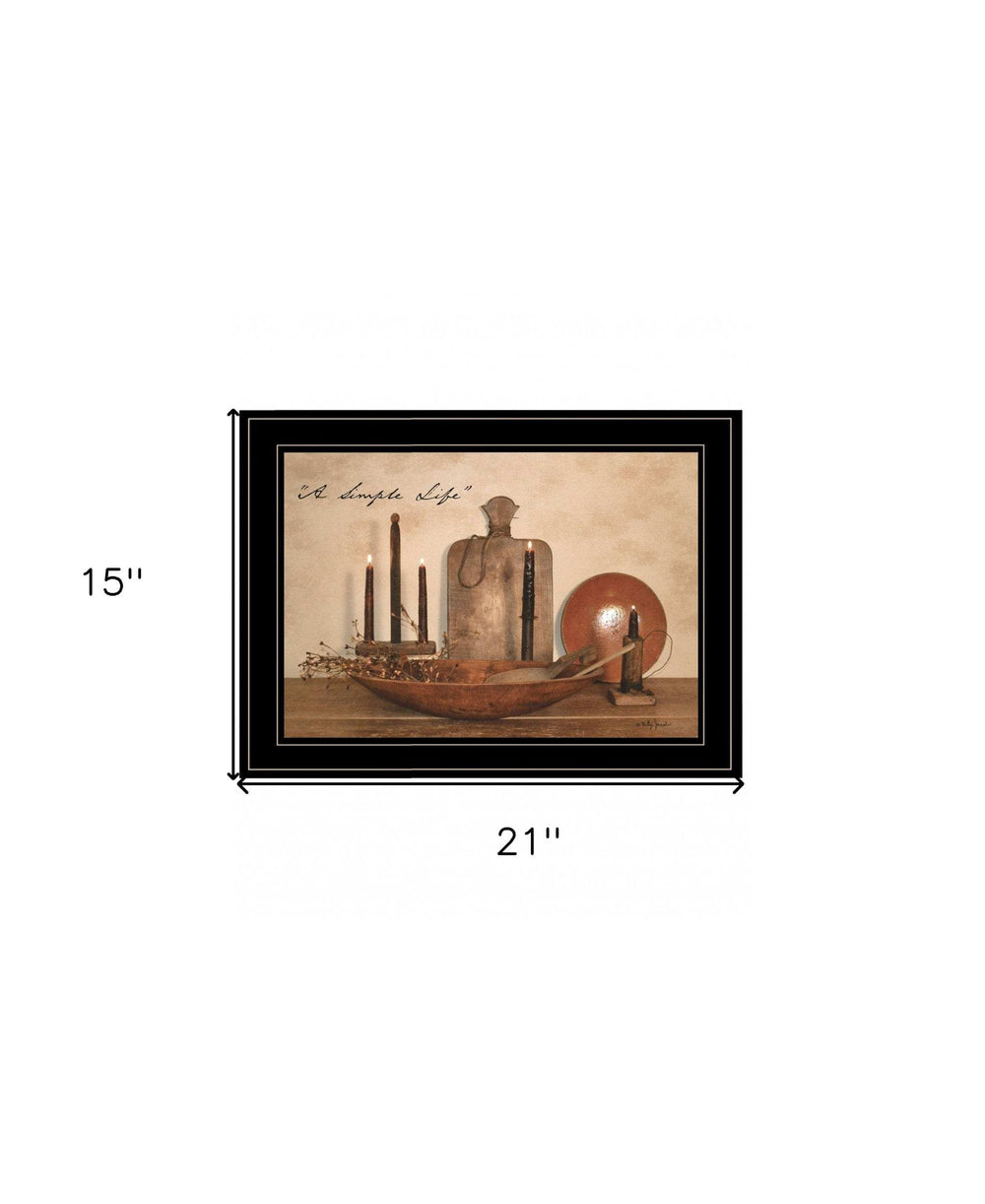 A Simple Life 3 Black Framed Print Wall Art - Homeroots - Flyclothing LLC