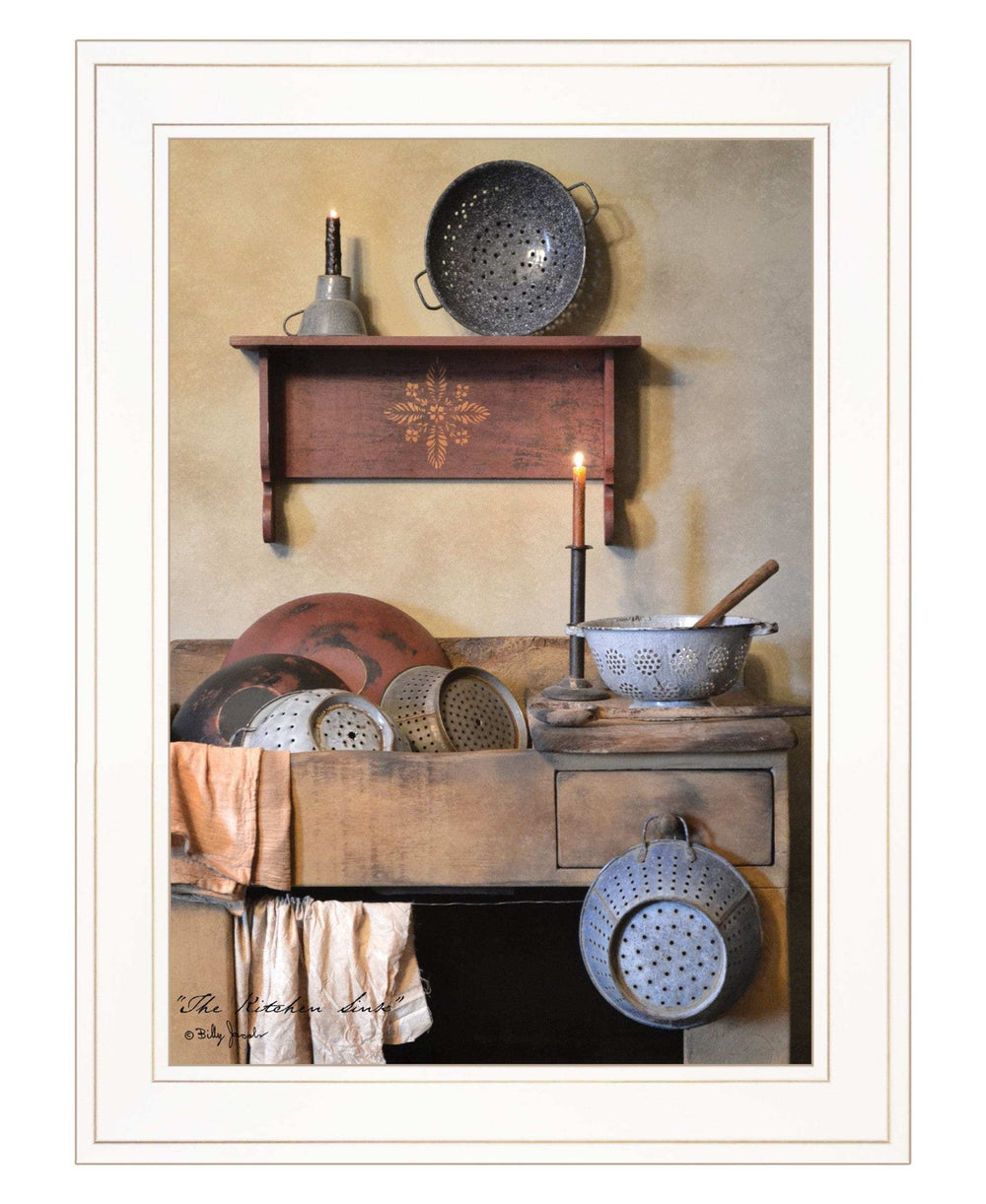 The Kitchen Sink 2 White Framed Print Kitchen Wall Art - Homeroots - Flyclothing LLC