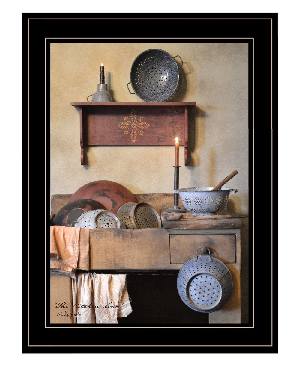 The Kitchen Sink 3 Black Framed Print Kitchen Wall Art - Homeroots - Flyclothing LLC