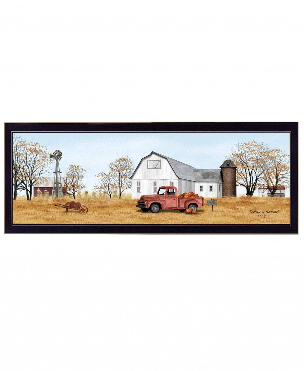 Autumn on the Farm Black Framed Print Wall Art - Homeroots - Flyclothing LLC