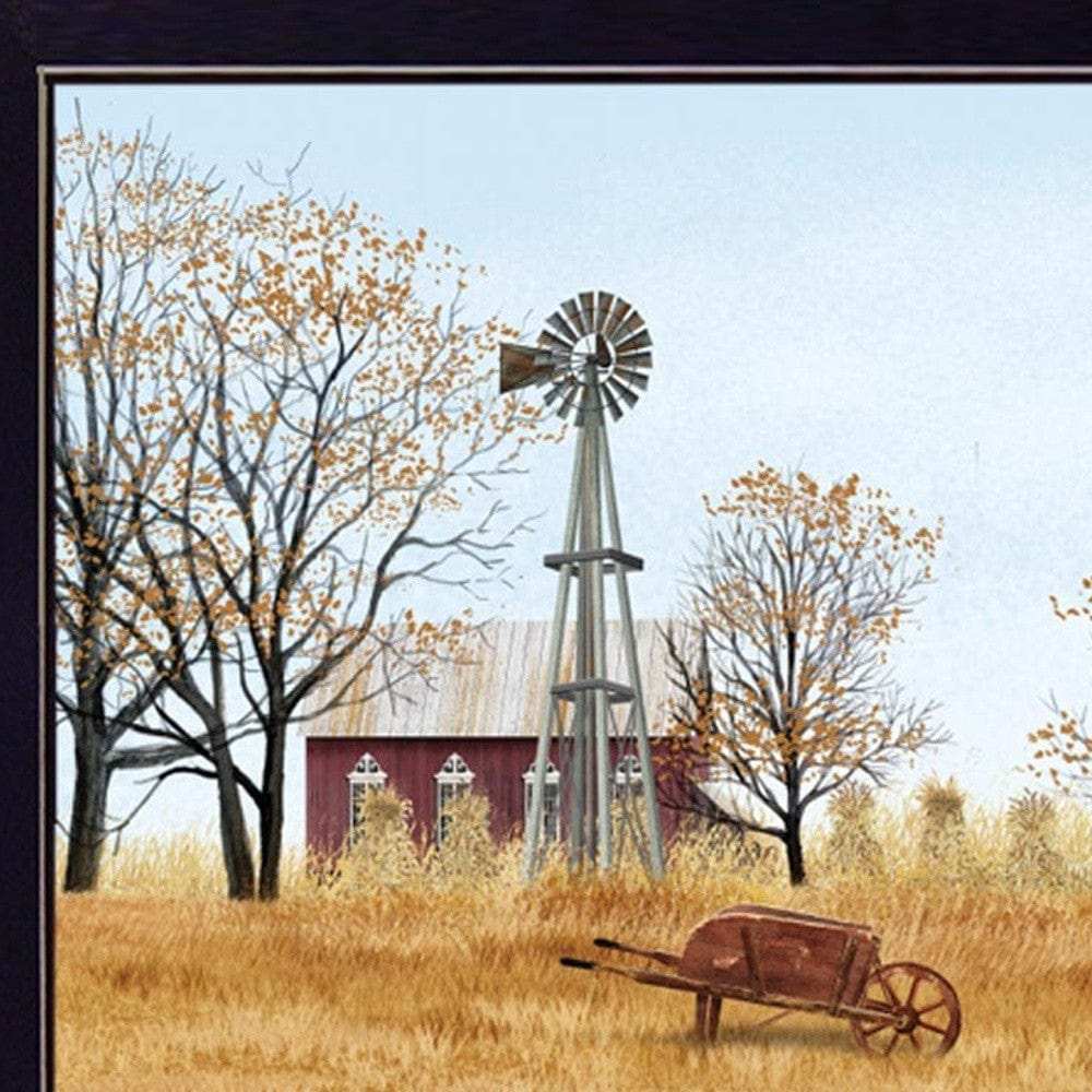 Autumn on the Farm Black Framed Print Wall Art - Homeroots - Flyclothing LLC