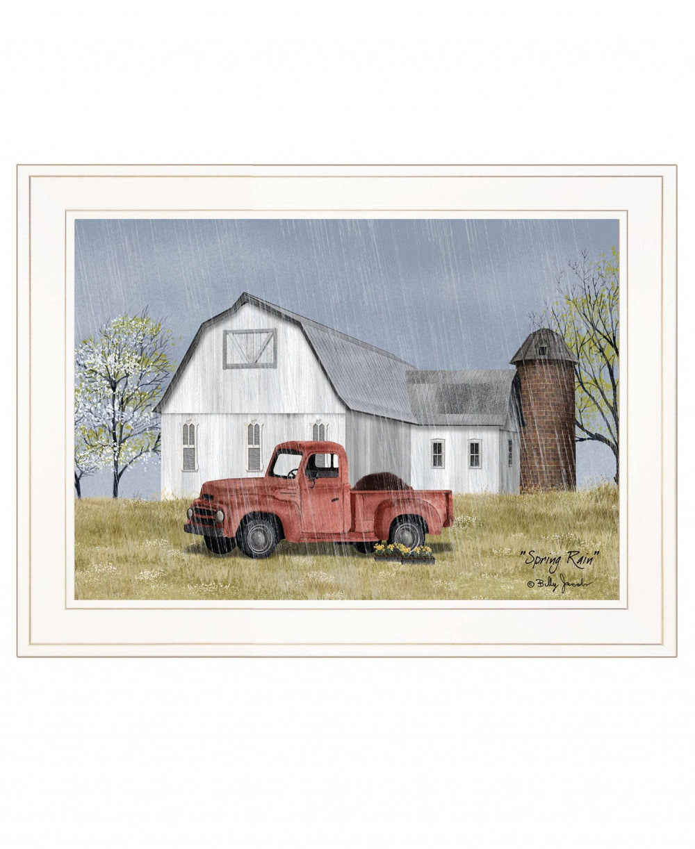 Spring Rain 2 White Framed Print Wall Art - Homeroots - Flyclothing LLC