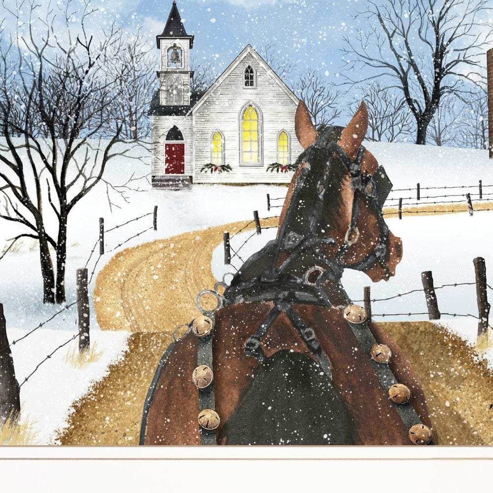 Sleigh Bells Ring 2 White Framed Print Wall Art - Homeroots - Flyclothing LLC