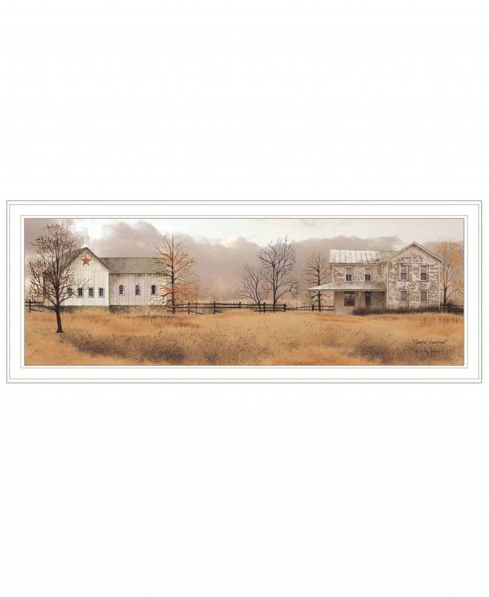 Peaceful Homestead 1 White Framed Print Wall Art - Homeroots - Flyclothing LLC