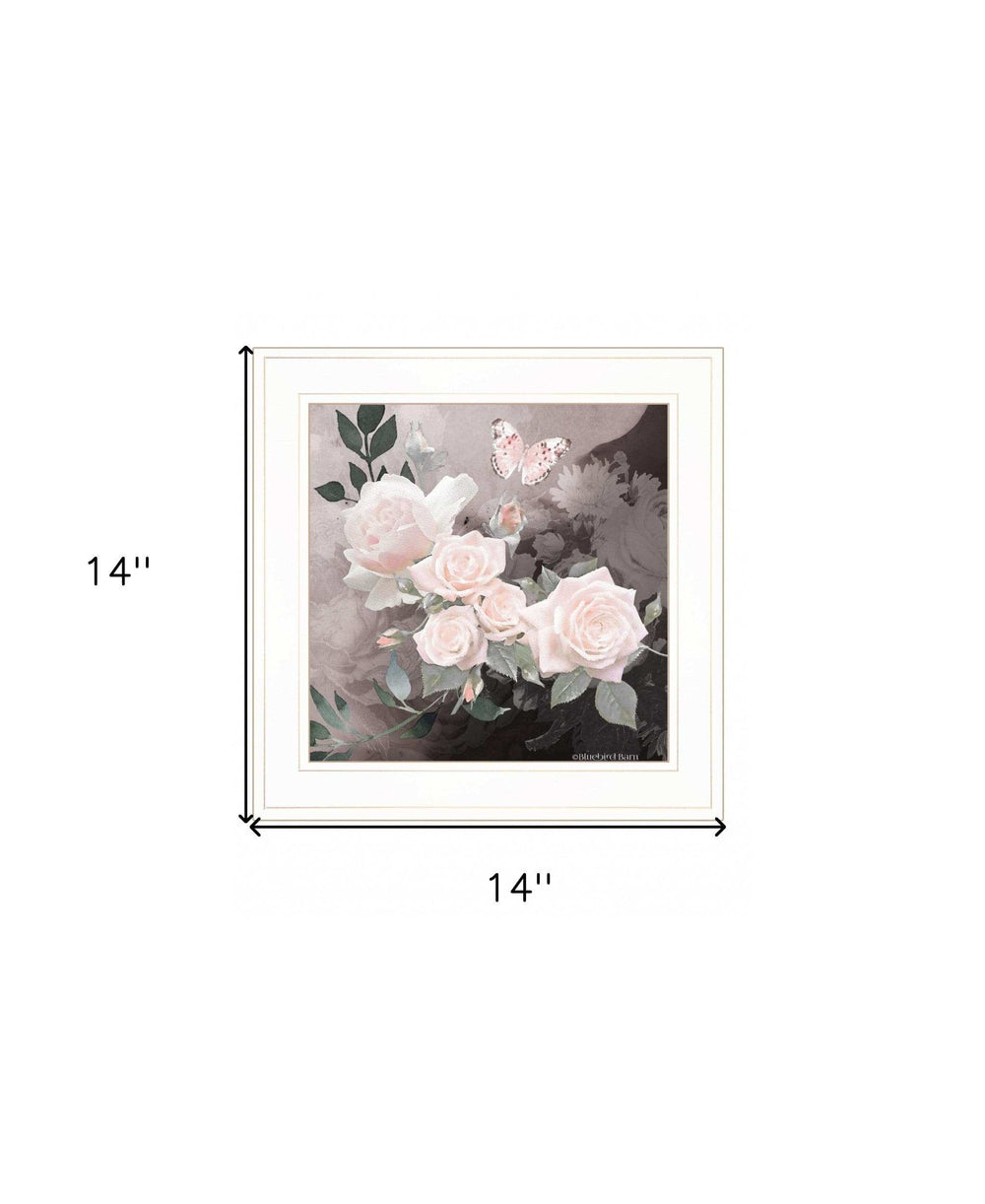 Noir Roses 1 White Framed Print Wall Art - Homeroots - Flyclothing LLC