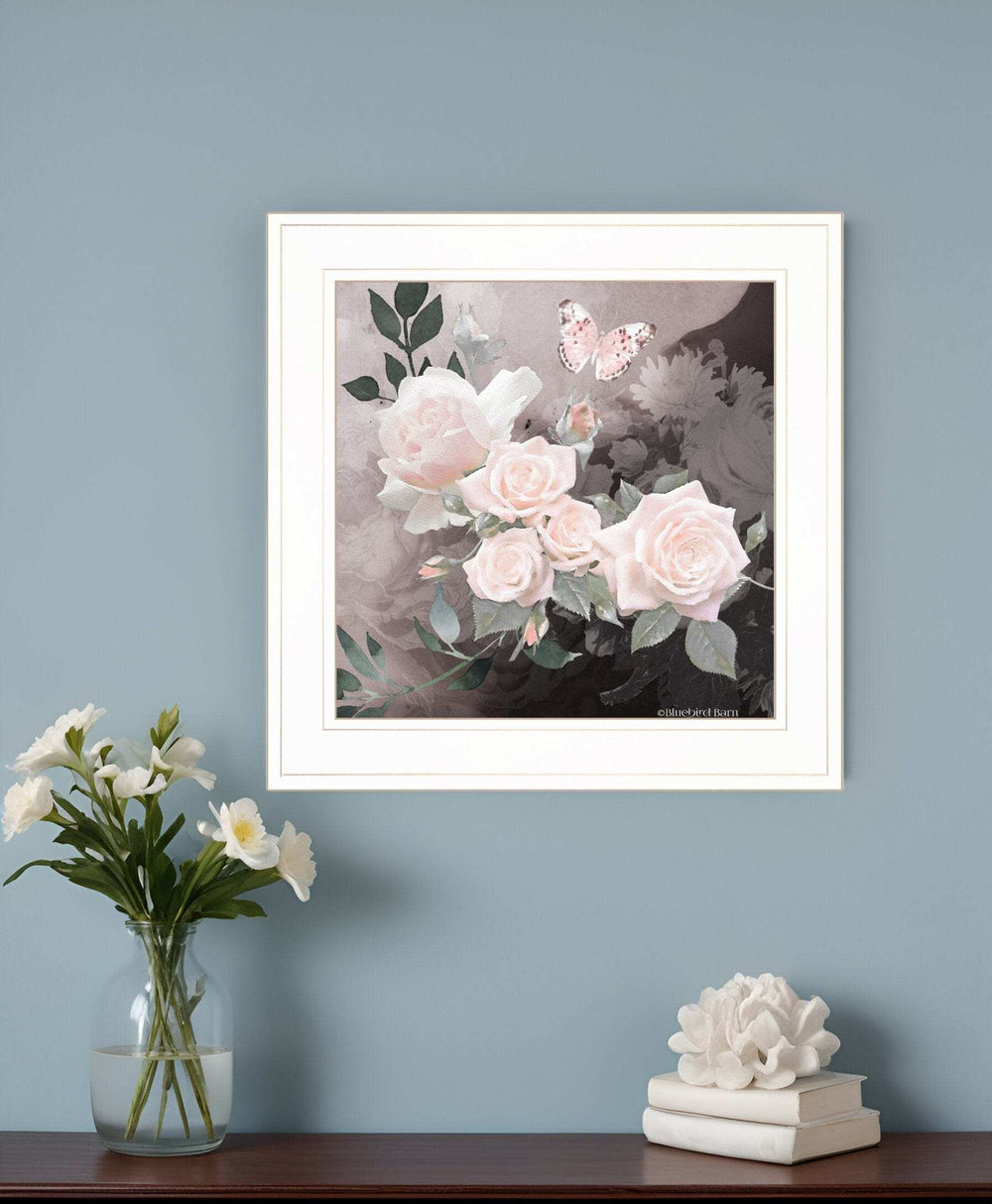 Noir Roses 1 White Framed Print Wall Art - Homeroots - Flyclothing LLC