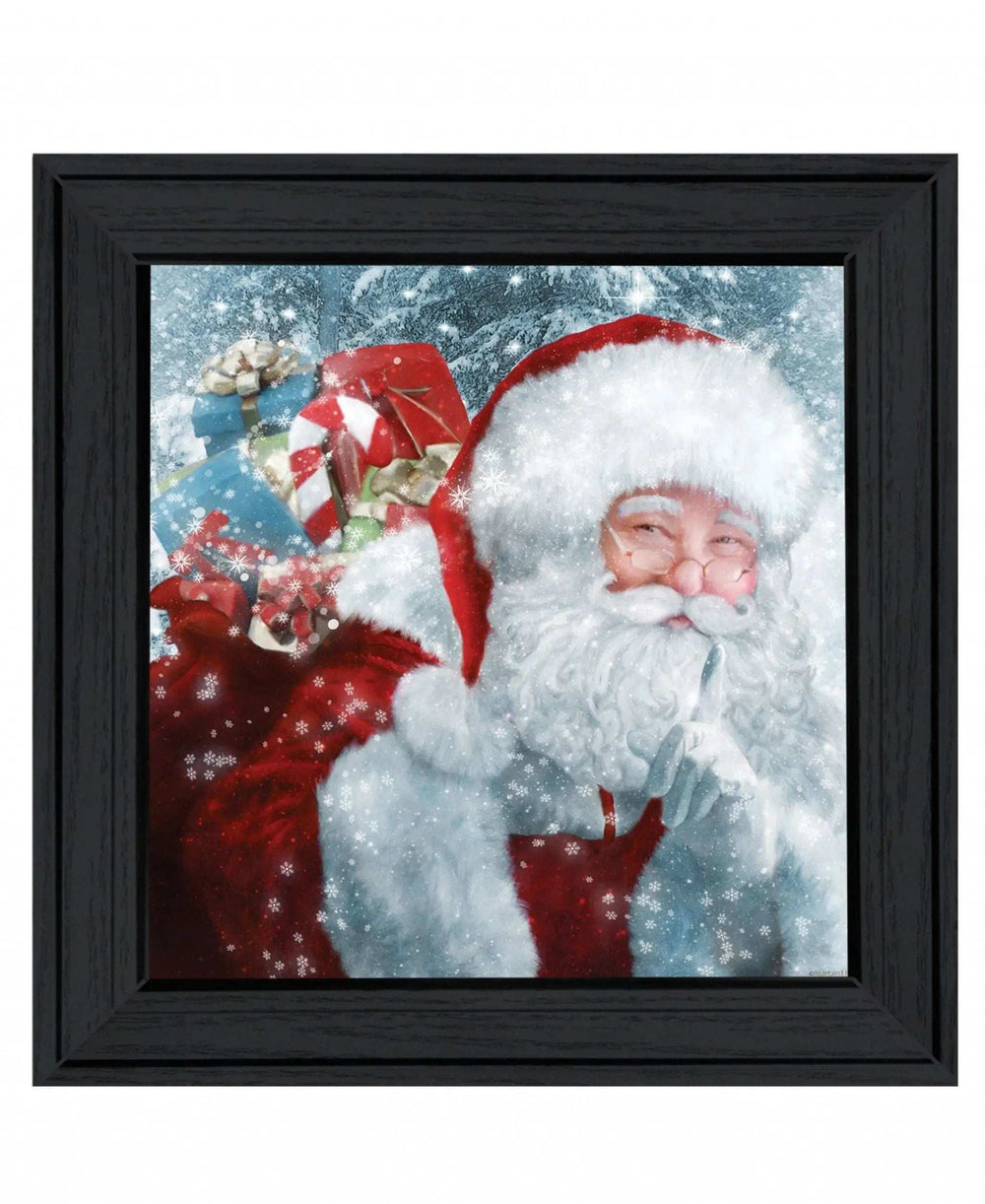 Santas Presents 3 Black Framed Print Wall Art - Homeroots - Flyclothing LLC