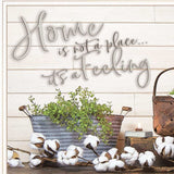 Home is not a Place 2 White Framed Print Wall Art - Homeroots - Flyclothing LLC