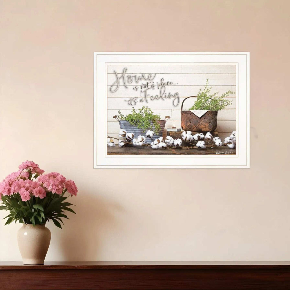 Home is not a Place 2 White Framed Print Wall Art - Homeroots - Flyclothing LLC