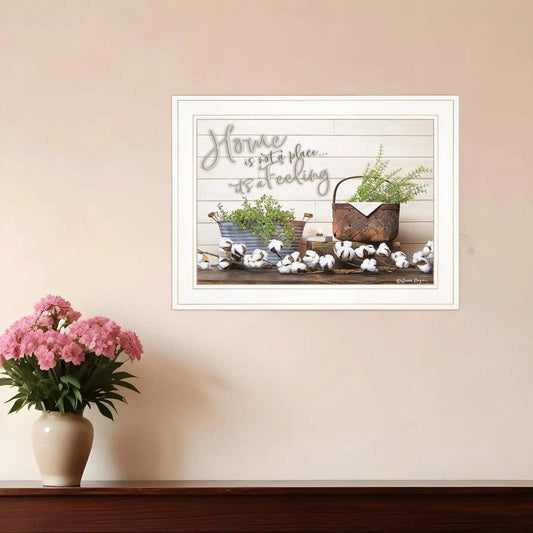 Home is not a Place 2 White Framed Print Wall Art - Homeroots - Flyclothing LLC