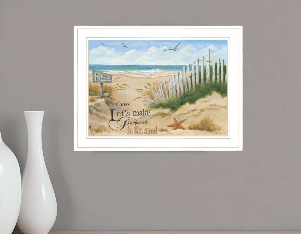 Footprint 2 White Framed Print Wall Art - Homeroots - Flyclothing LLC