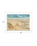 Sand Castle 2 White Framed Print Wall Art - Homeroots - Flyclothing LLC