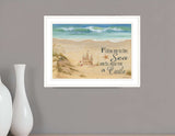 Sand Castle 2 White Framed Print Wall Art - Homeroots - Flyclothing LLC