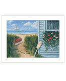 Beach Cottage 1 White Framed Print Wall Art - Homeroots - Flyclothing LLC