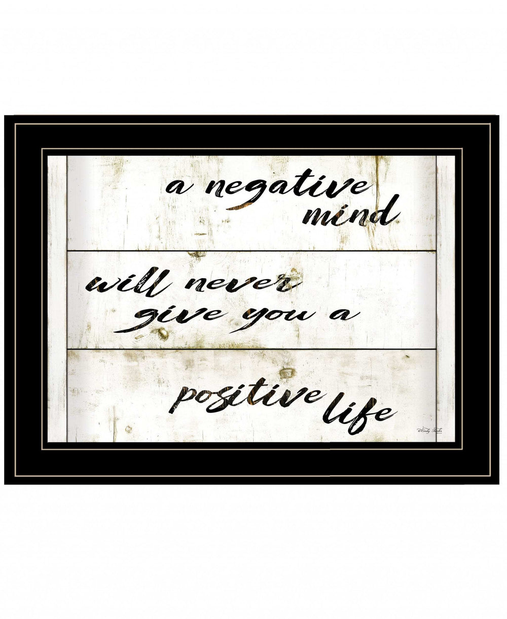 Positive Life 3 Black Framed Print Wall Art - Homeroots - Flyclothing LLC
