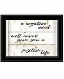 Positive Life 3 Black Framed Print Wall Art - Homeroots - Flyclothing LLC