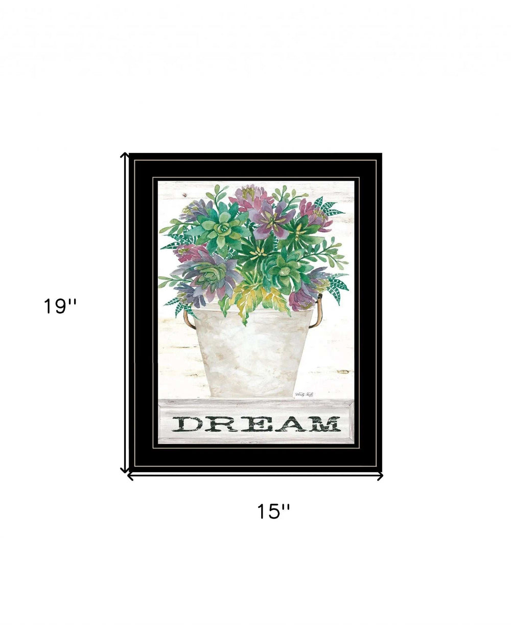 Dream Succulents 3 Black Framed Print Wall Art - Homeroots - Flyclothing LLC