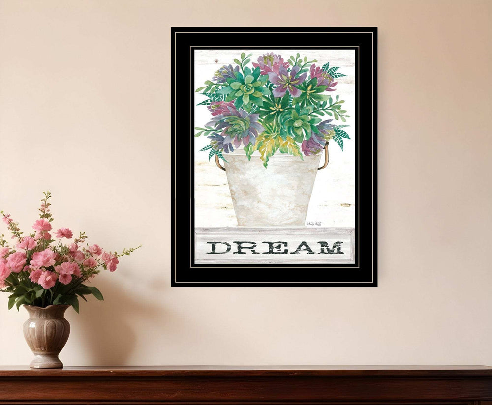 Dream Succulents 3 Black Framed Print Wall Art - Homeroots - Flyclothing LLC