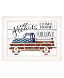 All Hearts Come Home for Love Truck 2 White Framed Print Wall Art - Homeroots - Flyclothing LLC