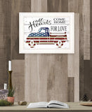 All Hearts Come Home for Love Truck 2 White Framed Print Wall Art - Homeroots - Flyclothing LLC