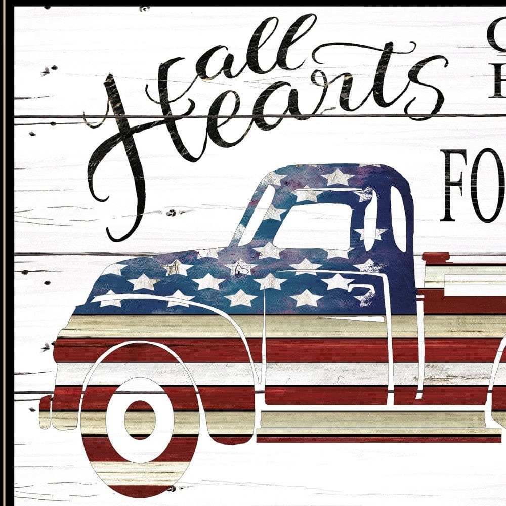 All Hearts Come Home for Love Truck 3 Black Framed Print Wall Art - Homeroots - Flyclothing LLC