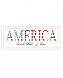 America Land that I Love 1 White Framed Print Wall Art - Homeroots - Flyclothing LLC