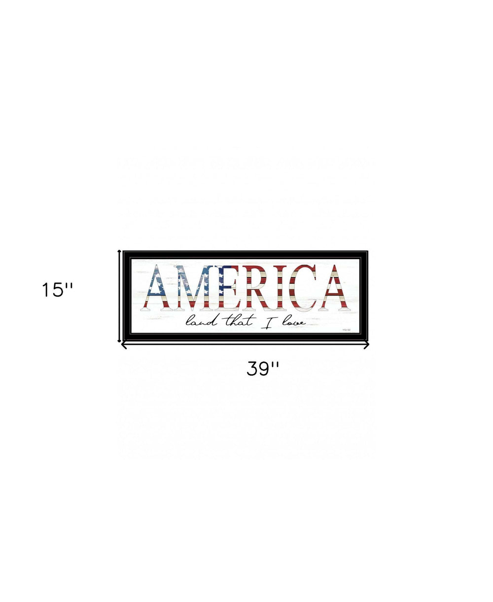 America Land that I Love 2 Black Framed Print Wall Art - Homeroots - Flyclothing LLC