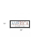 America Land that I Love 2 Black Framed Print Wall Art - Homeroots - Flyclothing LLC
