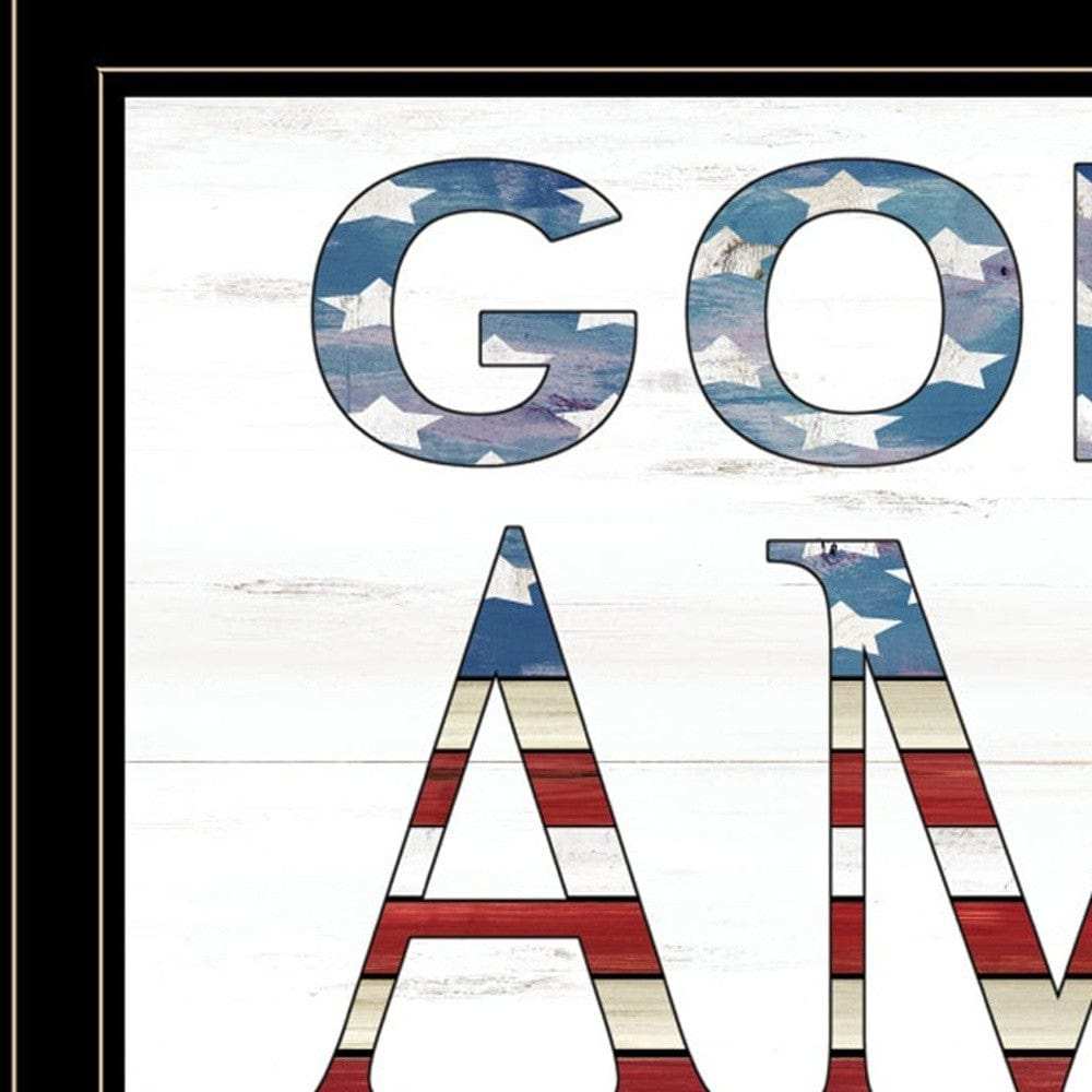 God Bless America 6 Black Framed Print Wall Art - Homeroots - Flyclothing LLC