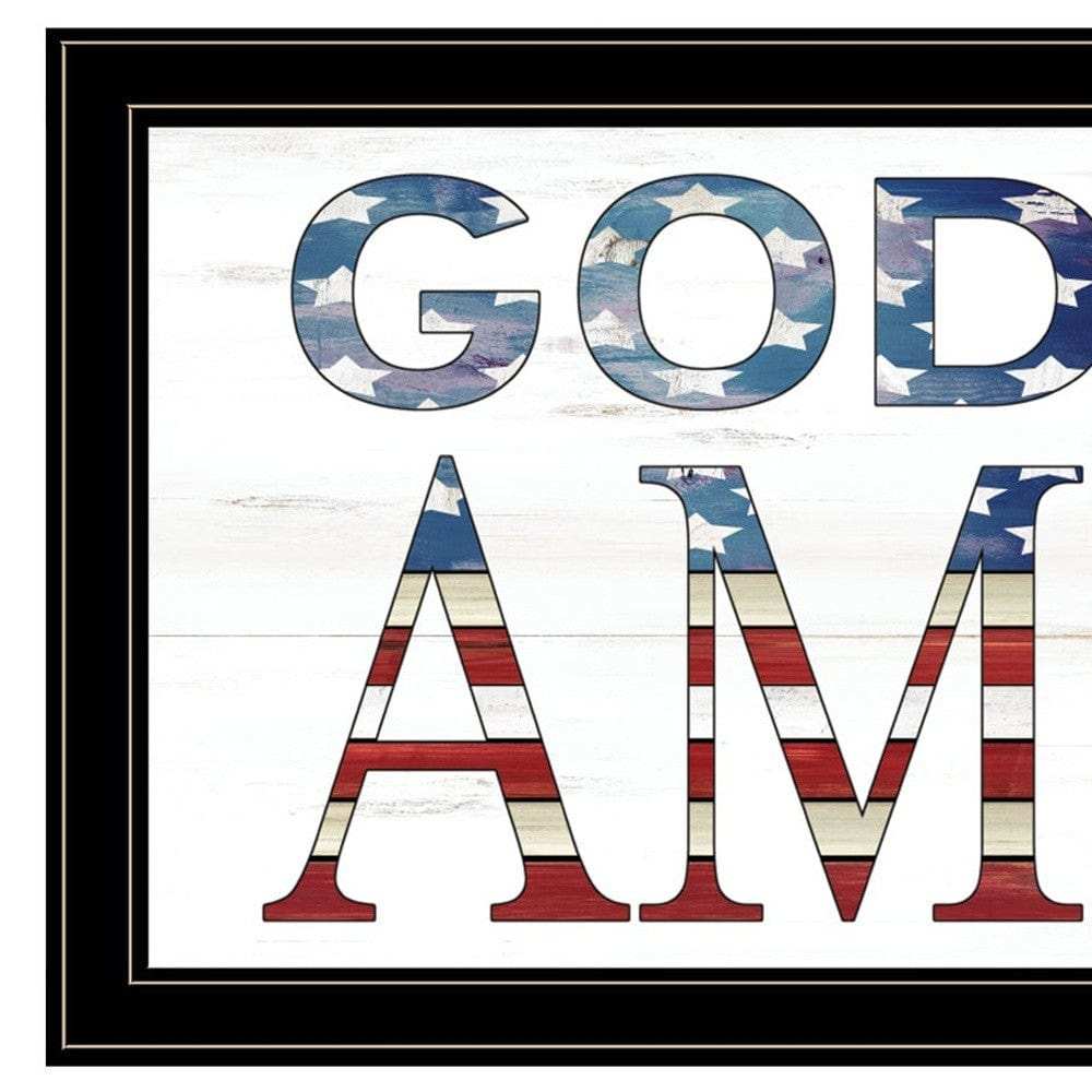 God Bless America 6 Black Framed Print Wall Art - Homeroots - Flyclothing LLC