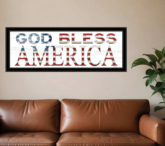 God Bless America 6 Black Framed Print Wall Art - Homeroots - Flyclothing LLC