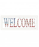 Patriotic Welcome 1 White Framed Print Wall Art - Homeroots - Flyclothing LLC