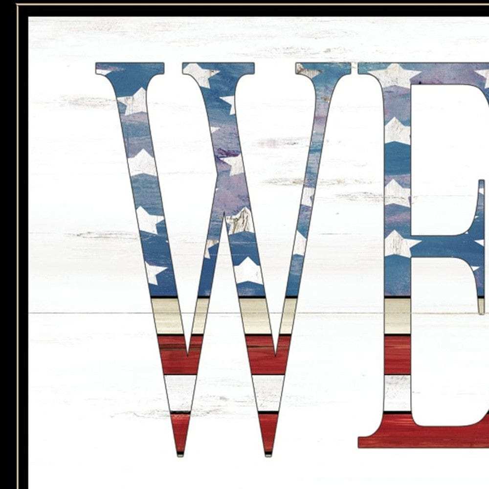 Patriotic Welcome 2 Black Framed Print Wall Art - Homeroots - Flyclothing LLC