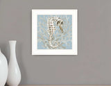 Coral Seahorse I 2 White Framed Print Wall Art - Homeroots - Flyclothing LLC