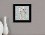 Coral Seahorse I 3 Black Framed Print Wall Art - Homeroots - Flyclothing LLC