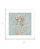 Coral Seahorse II 2 White Framed Print Wall Art - Homeroots - Flyclothing LLC