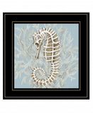 Coral Seahorse II 3 Black Framed Print Wall Art - Homeroots - Flyclothing LLC