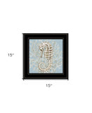 Coral Seahorse II 3 Black Framed Print Wall Art - Homeroots - Flyclothing LLC