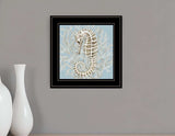 Coral Seahorse II 3 Black Framed Print Wall Art - Homeroots - Flyclothing LLC