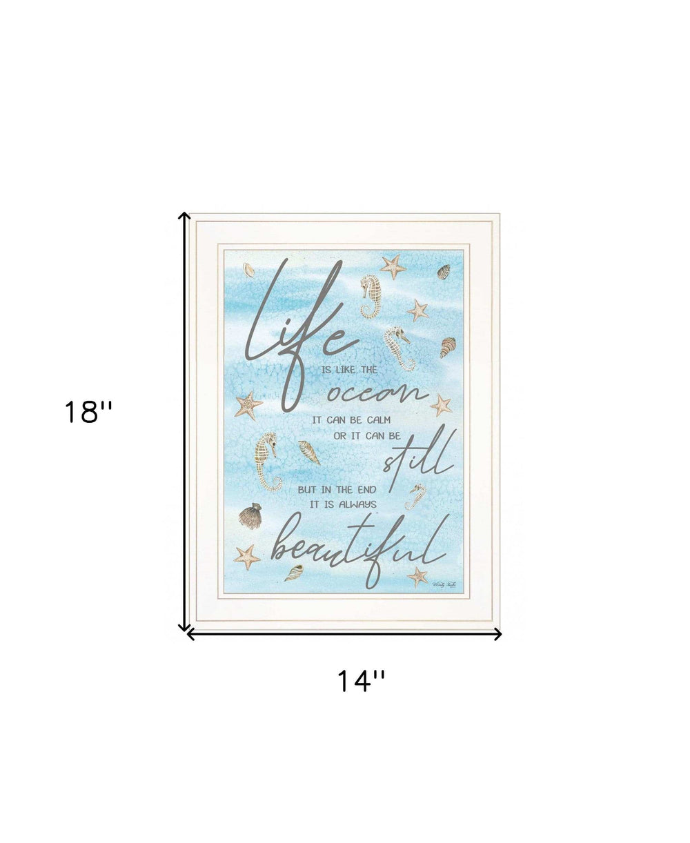 Life is Like 2 White Framed Print Wall Art - Homeroots - Flyclothing LLC