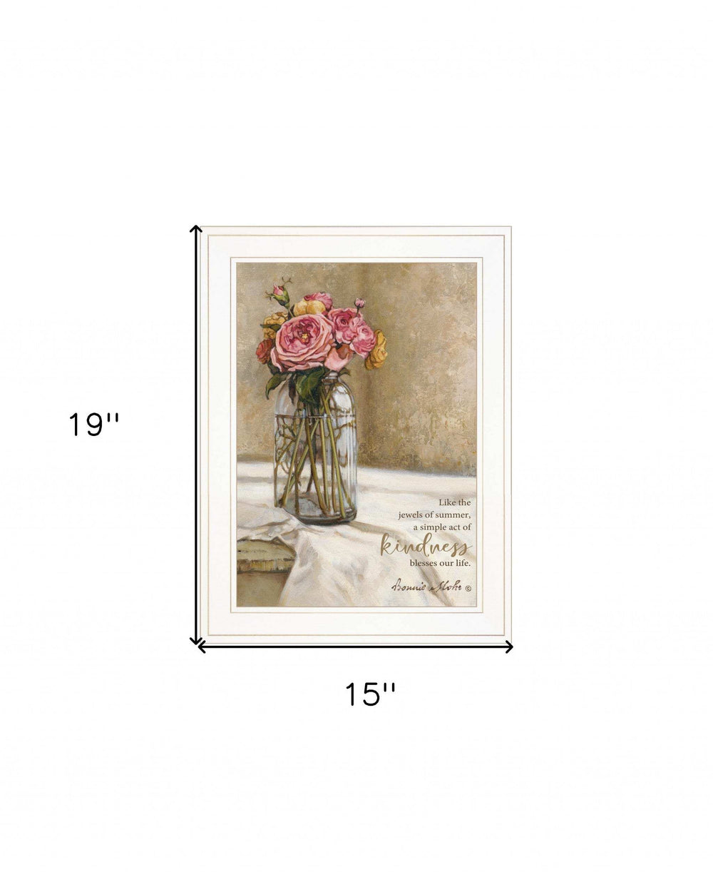 Jewels of Summer 1 White Framed Print Wall Art - Homeroots - Flyclothing LLC