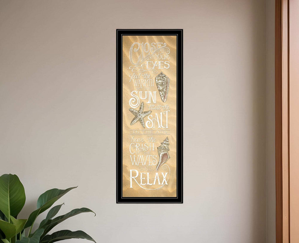 Close Your Eyes 3 Black Framed Print Wall Art - Homeroots - Flyclothing LLC